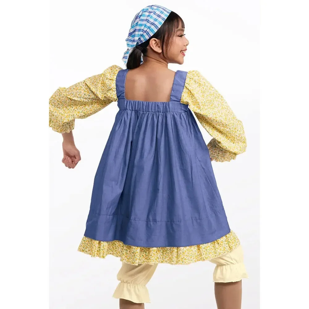 Pre-Owned Dance Costume Weissman 8655 Small Child Blue Dress Jazz